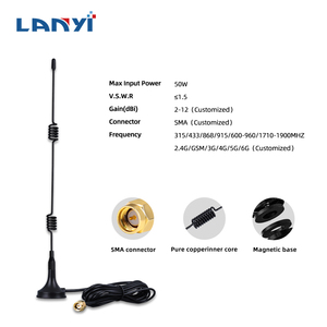 هوائي 5dBi i i G نقطة ساخنة عالي الأداء موصل قاعدة مغناطيسية مثبت بواي فاي هوائي خارجي للكمبيوتر اللوحي - Product Image 4