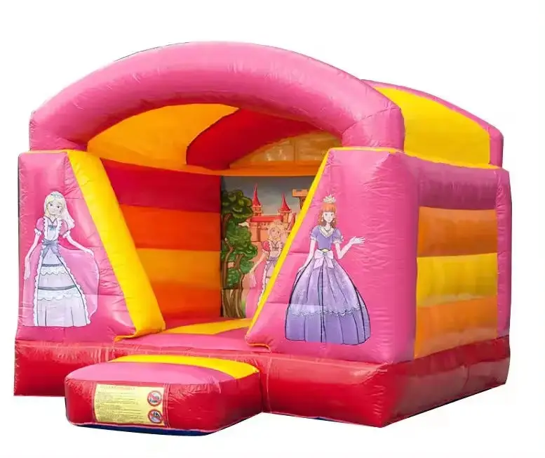 Castelo inflável barato para crianças, mini princesa com casa de salto do telhado