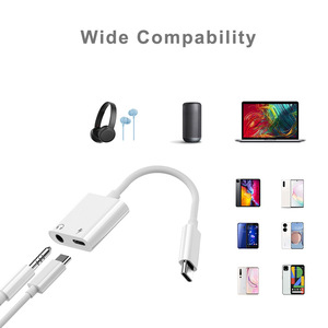 2合1 USB C至3.5毫米音频适配器usb-c AUX插孔，带24位96KHz DAC芯片，用于高分辨率音频耳机和充电器适配器 - Product Image 6