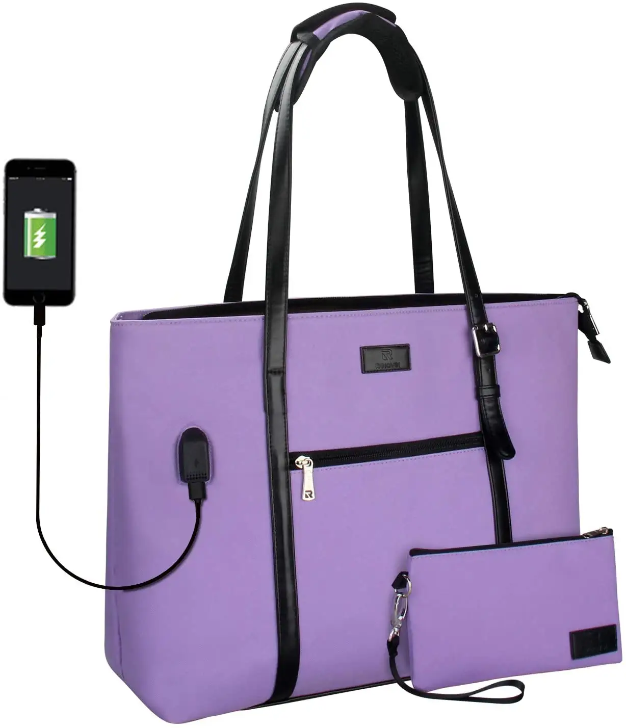 กระเป๋าใส่ของ soki 2ชิ้นสำหรับผู้หญิงขนาดใหญ่กระเป๋าถือสำหรับครูกระเป๋าใส่แล็ปท็อป