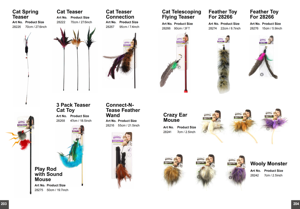 2024 Pawise juguetes interactivos para gatos, varita de gato de peluche, juguetes de cuerda, pluma brillante, resorte, palo de teaser para gatos para mascotas jugando con hierba gatera - Product Image 5