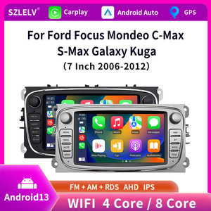 Ford Focus Mondeo C Max Galaxy için All-in-One sistemi büyük pano navigasyon ekran dikiz kamera 1 yıl 4GB Carplay kaçış - Product Image 5