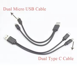 ตัวแยกสาย USB 2ใน1เป็นแบบคู่ชนิด C/ไมโครสายชาร์จเร็วสายไฟสำหรับโทรศัพท์มือถือ - Product Image 6