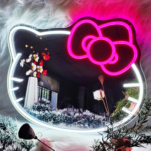 ป้ายไฟนีออน Hello Kitty LED ไฟกลางคืนปรับแต่งเองได้สำหรับสำนักงานและบริษัทไฟนีออนสว่าง - Product Image 4