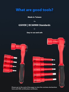 台湾1000V 1/2断熱工具セットVde認定家庭用工具キット特殊ケースハンドパワーソースエクスプロイトメンテナンス - Product Image 6