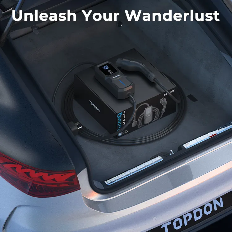 נייד נייד topdon מהיר רכב level2 רכב חשמלי ביתי סוג 2 AC ev מטען ערימת תחנת טעינה עם מסך LCD