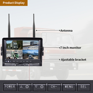 トラック用カメラ4台付き高品質ワイヤレス反転モニタリングディスプレイレコードバックアップカメラ - Product Image 4