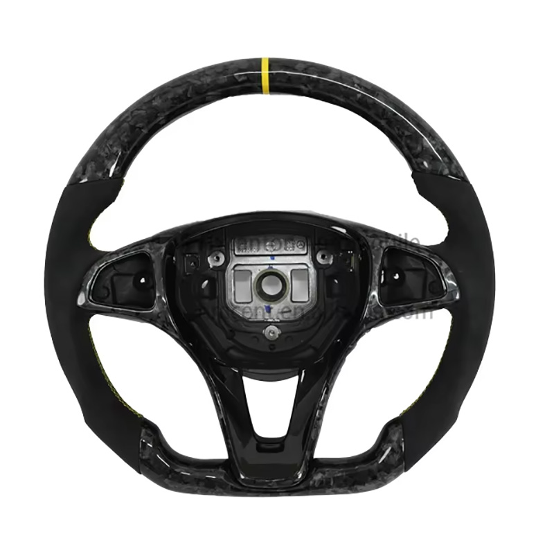Forged carbon fiber+Alcantara+yellow stitching+yellow top stripe