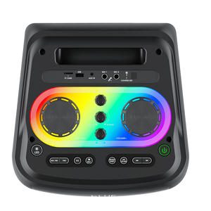 ลำโพงมีเบสสเตอริโอไร้สาย12นิ้วแบบมืออาชีพ, ลำโพงคาราโอเกะสำหรับงานปาร์ตี้ระบบเสียงไมค์ลำโพงรถเข็นใช้งานได้ - Product Image 4