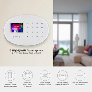 KERUI WIFI GSM Home <strong>Security</strong> <strong>Alarm</strong> System With 2.4 Inch TFT Touch Panel APP <strong>Control</strong> Wireless Smart Home Burglar <strong>Alarm</strong> IP Camera - Product Image 2