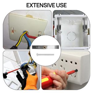 10 पीसी बैक बॉक्स मरम्मत क्लिप स्विच सॉकेट मरम्मत किट 86 प्रकार स्क्रू हुक सार्वभौमिक बैकबॉक्स टूल दीवार आउटलेट कैसेट - Product Image 5