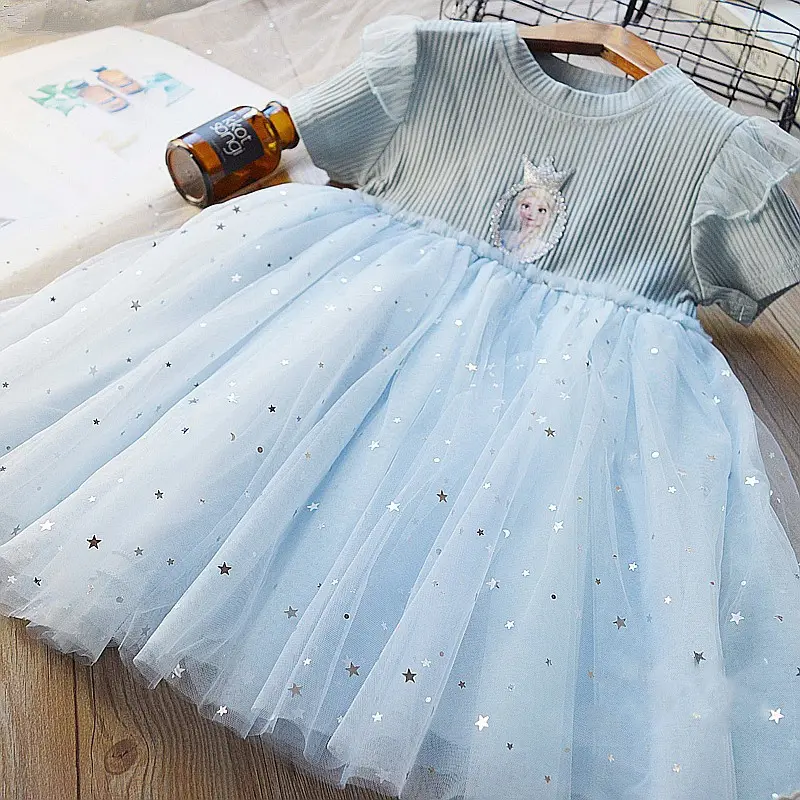 Hot Sale New Classic Design kids luxury clothing fashion girl's dress for 2-10year old