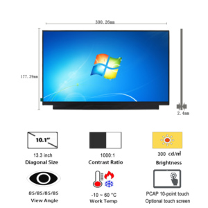 13.3 pollici Tft Lcd 1920x1080 risoluzione Ttl 300nit Ips FHD Lcd Tft Touch Screen Display modulo Tft pannello Lcd - Product Image 3