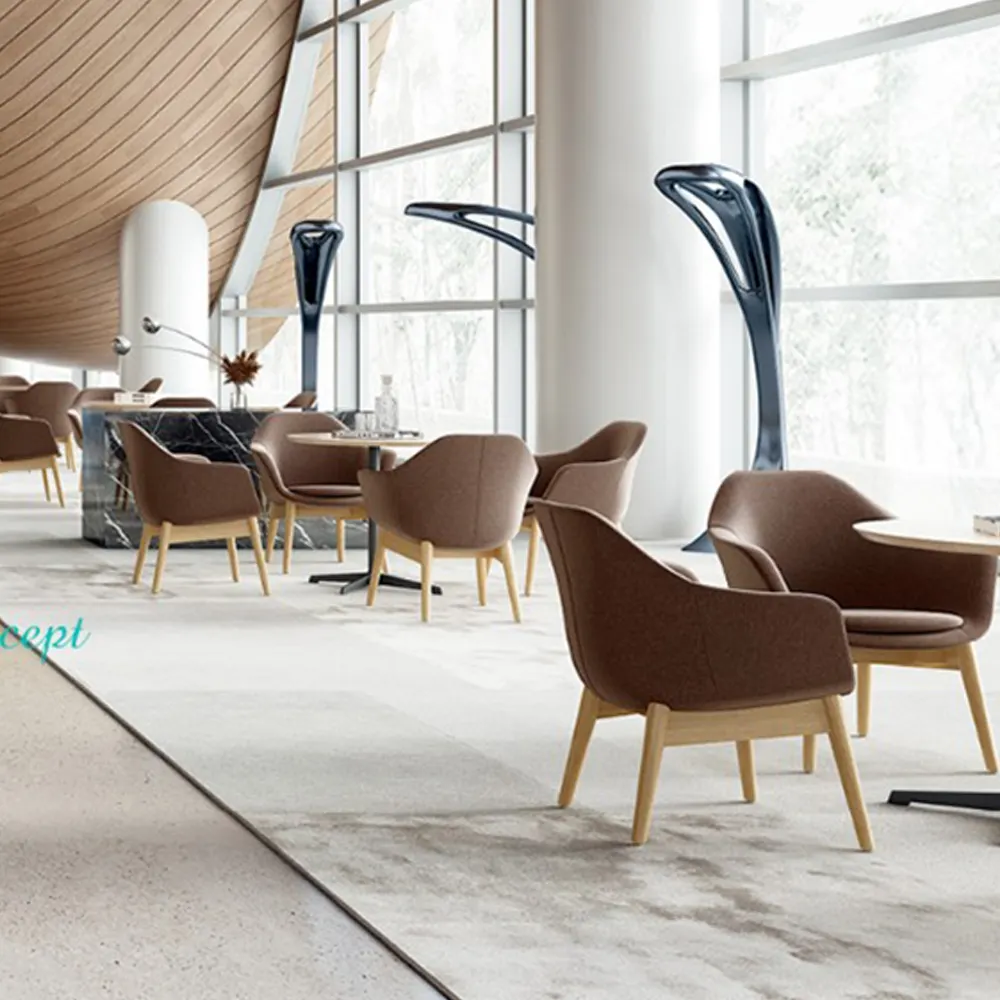 대형 북유럽 모던 디자인 호텔 로비 홀 레저 안락 의자 사무실 좌석 가구 대기 악센트 암 소파 의자