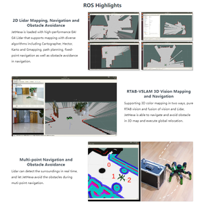 New Six-legged Robot <strong>Teaching</strong> <strong>Programming</strong> JetHexa DIY Visual Bionic Spider SLAM radar Mapping Navigation JETSON NANO - Product Image 4