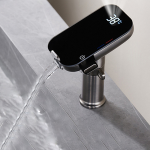 Mới thông minh hiển thị kỹ thuật số 360 độ xoay Súng phòng tắm màu xám lưu vực vòi tap hiển thị kỹ thuật số lưu vực vòi nước - Product Image 1