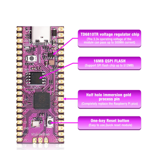 PicoBoot Pi PicoボードIPL交換用ModchipRP2040 USB TYPE-C 16MBQSPIフラッシュforNintendGamecube NGC with SD2SP2 Adapter - Product Image 3