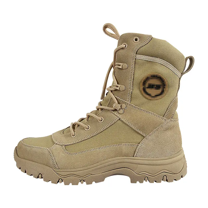 Botas de segurança para camuflagem, botas masculinas para treino ao ar livre, combate, caminhada