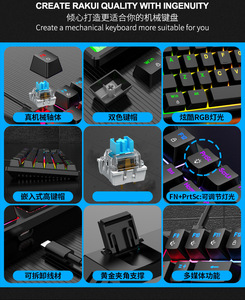 Gaming Mechanical <strong>Keyboard</strong> Blue Switch <strong>Keyboard</strong> Wired RGB for Desktop Computer Latest Mechanical Cheap and Flexible <strong>Notebook</strong> - Product Image 5