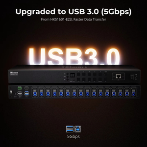 TESmart 16端口KVM交换机升级HDMI 4K 60hz机架式支持EDID热键RS232局域网端口红外远程IP控制USB 3.0 KVM - Product Image 2