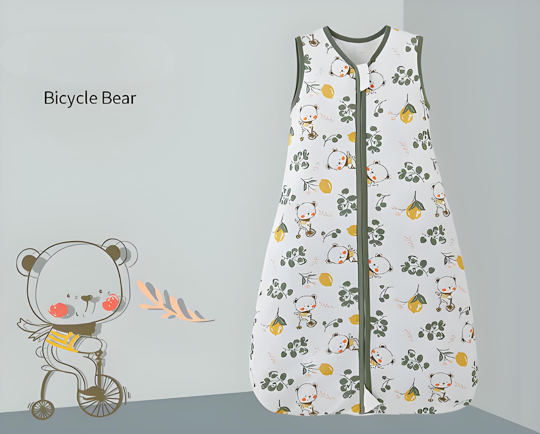 (Gilet champignon) ours de vélo