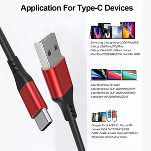 Android充電ケーブル用高速充電タイプCケーブルUSBCデータコード1M/2M携帯電話USB-C充電器ワイヤー - Product Image 4