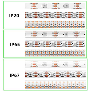 แถบไฟ LED WS2815พิกเซล12V WS2812B WS2813ที่อัปเดตสามารถระบุที่อยู่ได้แบบ Dual-Breakpoint Resume 30/60/144 LED/m - Product Image 6
