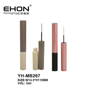 Bulk Order Wholesale 5ML Slim Plastic Makeup Container <strong>Slender</strong> Metallic Silk Screen Print Mini Mascara <strong>Tube</strong> - Product Image 1