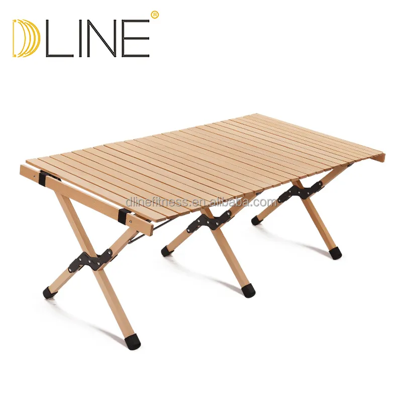 Table pliante en bois massif, dispositif portable, pour le pique-nique, le barbecue, le camping, auto-conduite