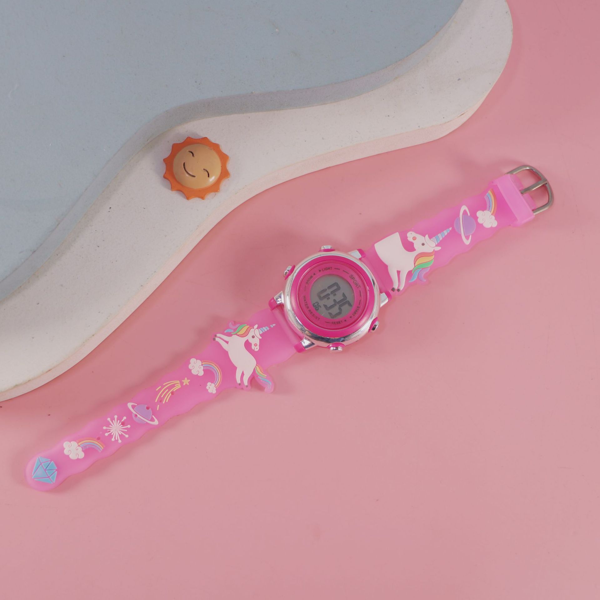 Licorne 2 rose rouge