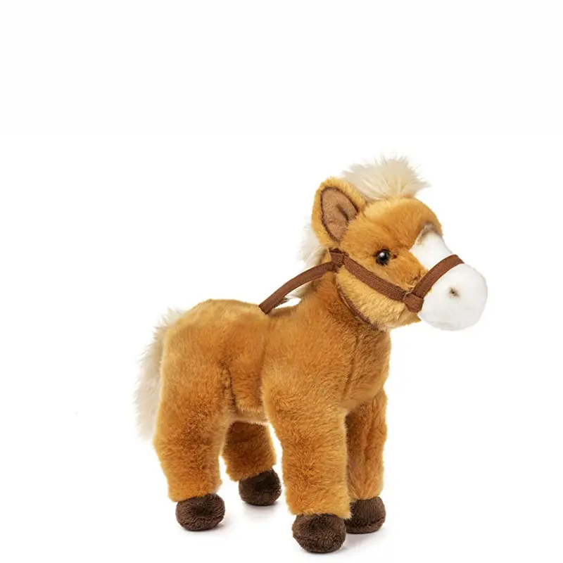 Caballo de simulación personalizado, el mejor caballo de peluche de granja, animal de peluche de vida salvaje