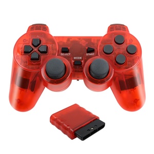 จอยสติ๊กไร้สาย2.4G การสั่นสะเทือนมอเตอร์คู่จอยสติ๊กควบคุมเกมสำหรับมือจับ PS2คอนโซลเกมพีซีจอยแพด - Product Image 1