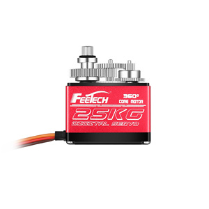OEM/ODM Digital High Precision 360 <strong>Control</strong> Angle 25kg Torque Servo Steel Gear Rc Servo for 1/8 1/10 Rc Boat Models DIY Robot