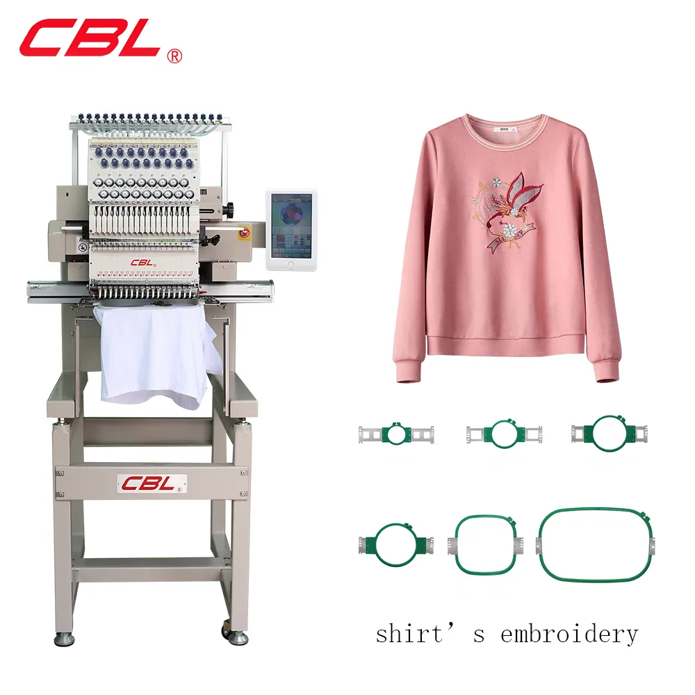 CBL-máquina de bordado de una sola cabeza para ordenador, gorra, camisa, sombrero, máquina de bordado de jeans