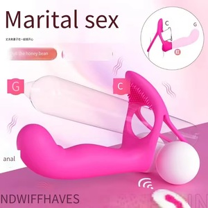 男性と女性の共有リモコンダブルロックリングAnovulaジョイントダブルロック前立腺マッサージ器 - Product Image 4