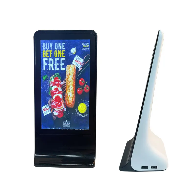 Pantalla digital 2024 de gran venta de alta calidad para el menú que podría cargar al teléfono USB 2 en 1