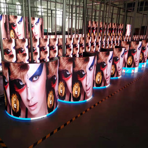 ขายร้อนยืดหยุ่นโมดูล LED อ่อนดัดแม่เหล็กโค้งสกรู P1.86 P2 P2.5 P3 P4 P5 จอแสดงผล LED
