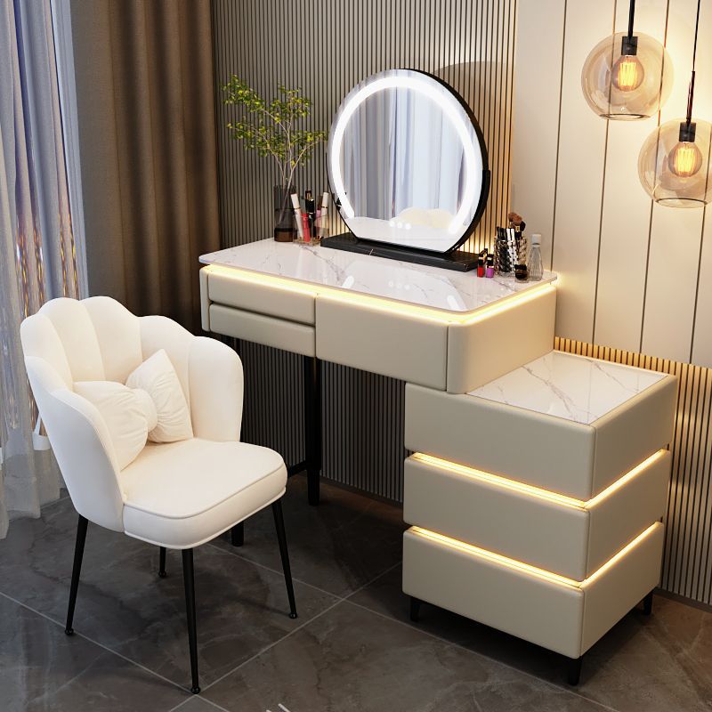 80cm khaki table cabinet mirror fairy chair