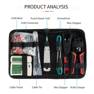 Комбинированный инструмент двойного назначения Rj11/45, тестер сетевого кабеля, плоскогубцы, стальной трещотка, обжимной тестер с высокой производительностью - Product Image 4