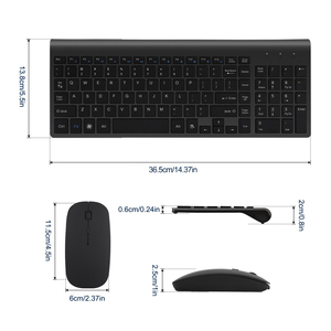 Combinación de teclado y ratón para juegos silenciosos normales multimedia inalámbricos USB personalizados de fábrica a la venta - Product Image 4