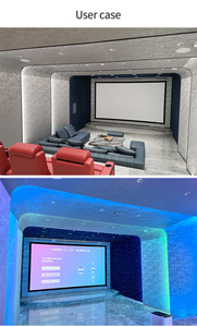 Pantalla de proyección para exteriores curvada 16:9 16:10, marco fijo portátil de 160 grados con pantalla Zsmscreen remota, proyección HD de - Product Image 3
