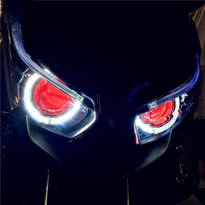 CQL 360 Degree <strong>Flash</strong> LED Demon Eye COB Angel Eye Modified Car Headlights Dual Light Lens <strong>2.5</strong> &quot;3&quot; General Purpose - Product Image 3
