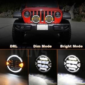 OVOVS 9 inç LED Off Road ışığı 148W Jeep Jeep 4Runner kamyon için yüksek/düşük parlaklık beyaz Halo DRL ile sürüş ışık LED - Product Image 3