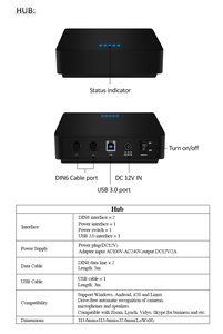 HD3500e 2021 HD 1080P图像质量12X 20X变焦PTZ视频会议室ptz摄像机，带麦克风，视频会议套件 - Product Image 4