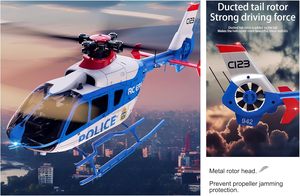 Dwi Dowellin EC135 Remote Control Helicopter,6CH <strong>RC</strong> <strong>Heli</strong> Brushless Motor Add Optical Flow Positioning &amp;3D Rolling RTF - Product Image 2