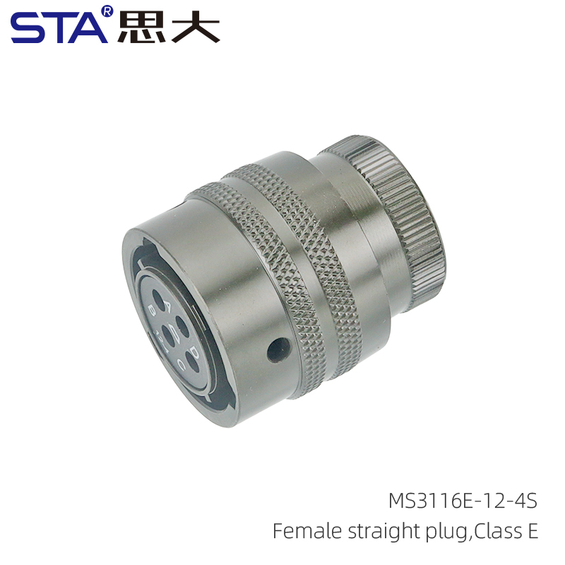 MS3116E-12-4P Conector hembra recto, Clase E
