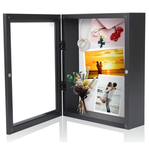 11x14 Shadow <strong>Box</strong> Picture <strong>Frame</strong> , <strong>Deep</strong> Wood &amp; Glass <strong>Display</strong> Case Ready to Hang Memory <strong>Box</strong> - Product Image 1