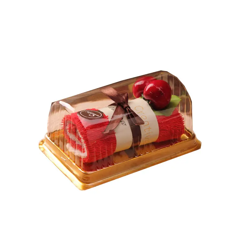 Yüksek kaliteli benzersiz toptan özel tasarım Logo PVC kutu havlu kek misafirler için hediyeler