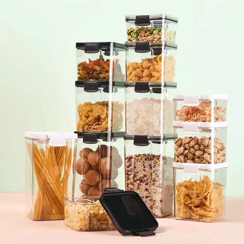 تكويم شفافة حاويات طعام ، كبيرة البلاستيك واضحة شفافة الغذاء صندوق حاوية تخزين