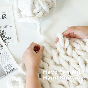 Domi Sợi Thương Hiệu Tùy Chỉnh Chân Không Đóng Gói Ngón Tay Hiển Thị 226G Cho Crochet Đệm Chăn Chunky Chenille Sợi - Product Image 3